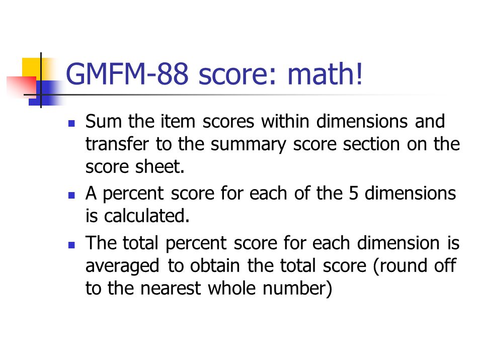 PPT GMFM Gross Motor Function Measure, Part I PowerPoint, 58 OFF