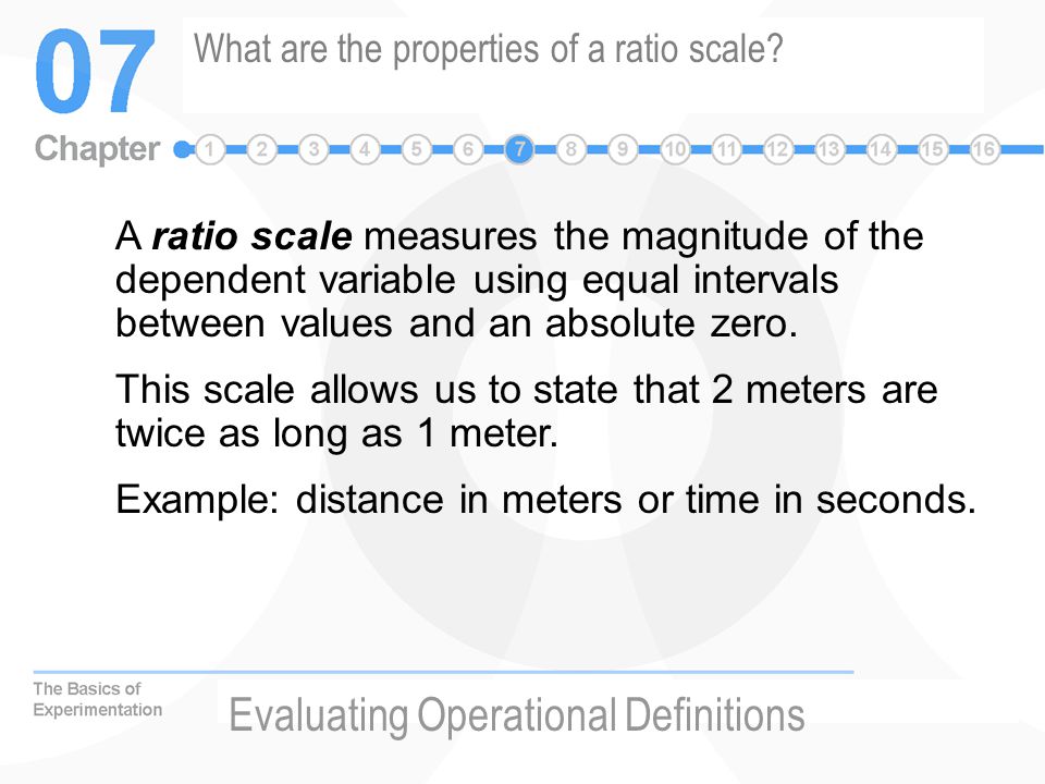 What are the properties of a ratio scale