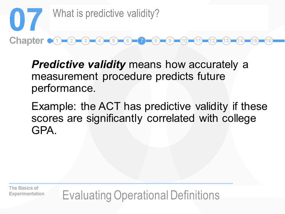 What is predictive validity