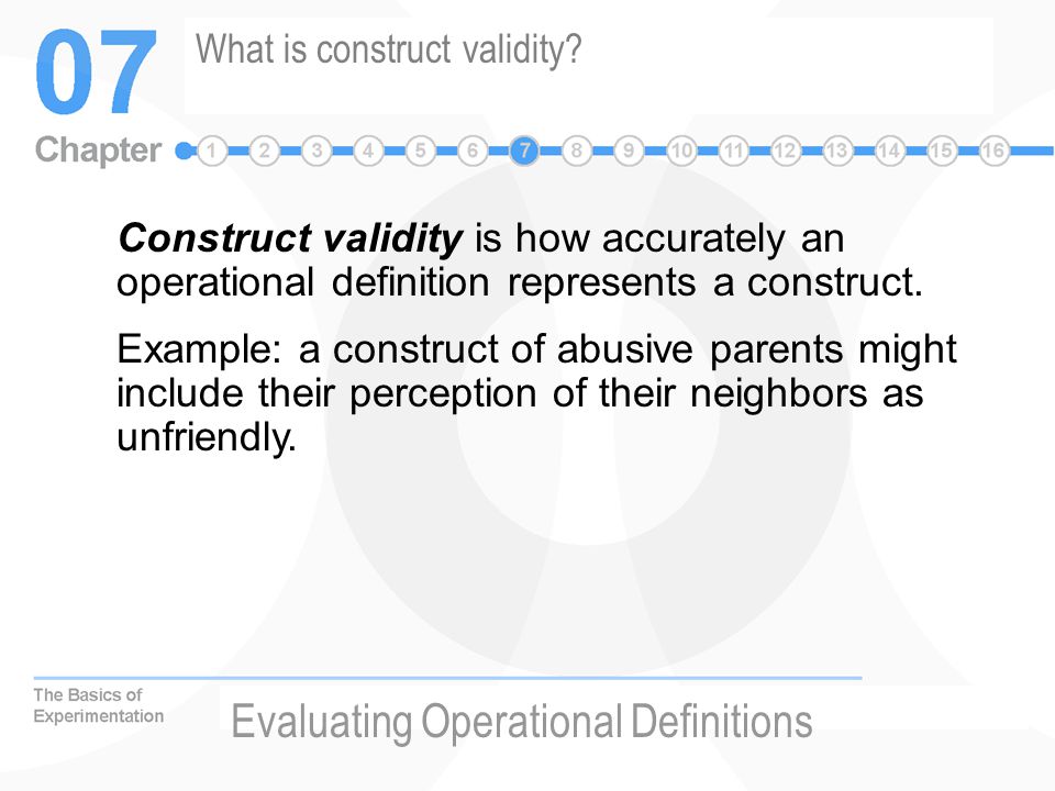 What is construct validity