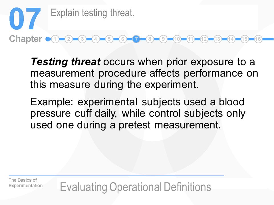 Explain testing threat.