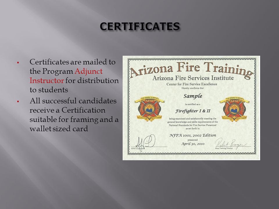 Arizona Authorized Adjunct Instructor Orientation Program