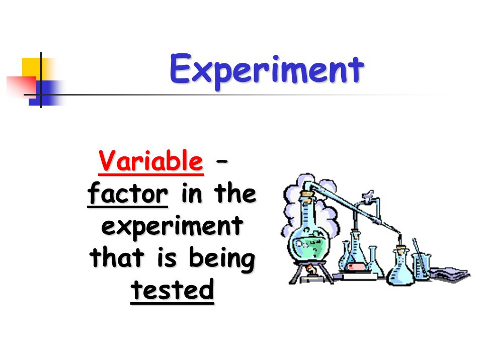 Variable – factor in the experiment that is being tested