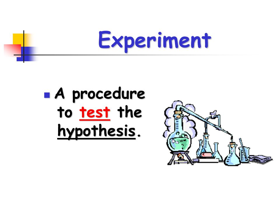 A procedure to test the hypothesis.