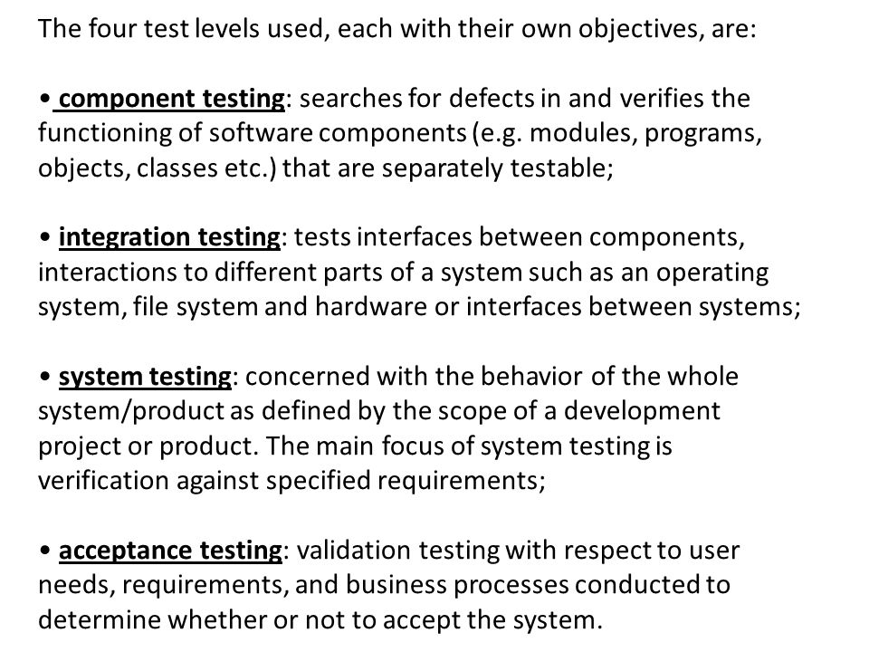 Testing Throughout The Software Life Cycle Ppt Download