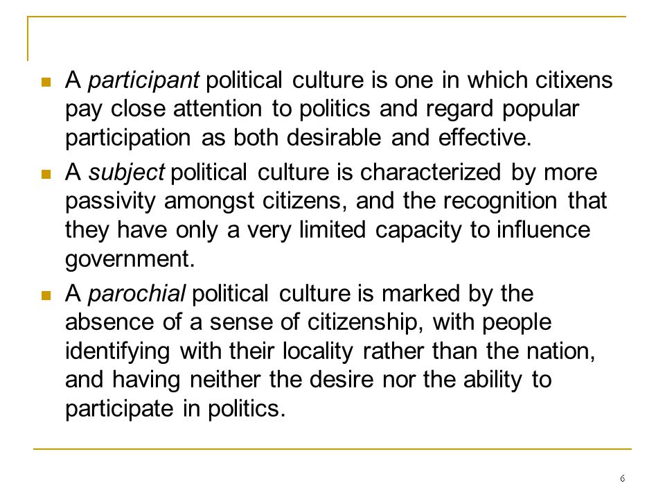 political culture Participant