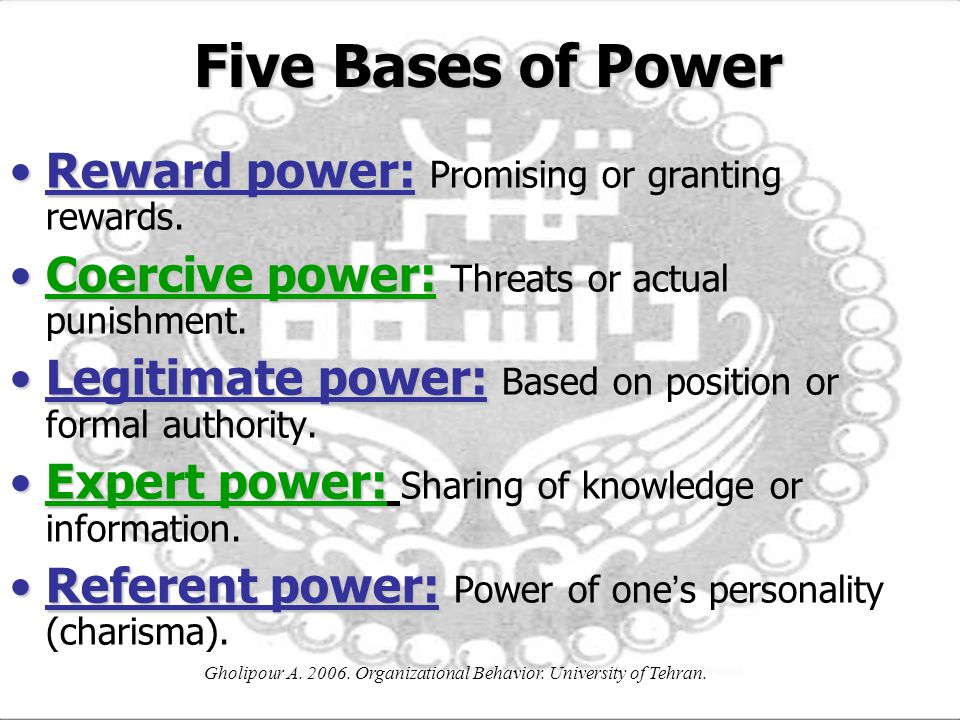 power in organizational behaviour