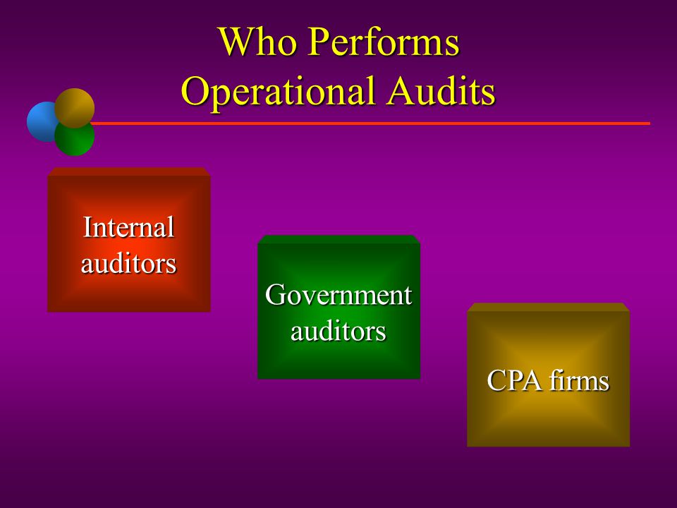 Who Performs Operational Audits