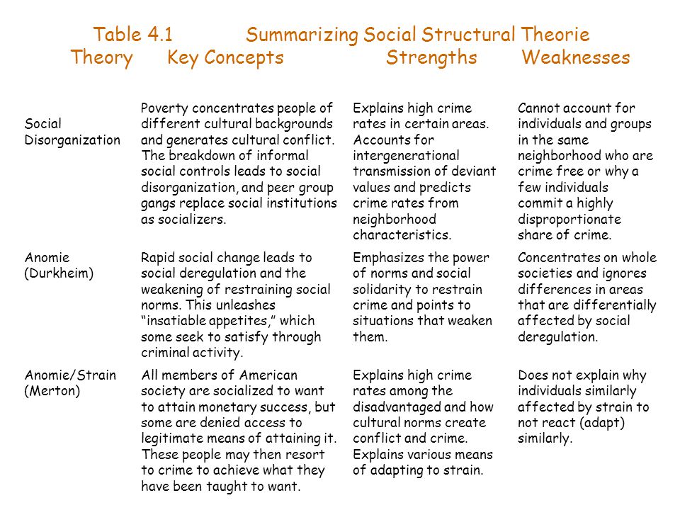 what is social structure theory