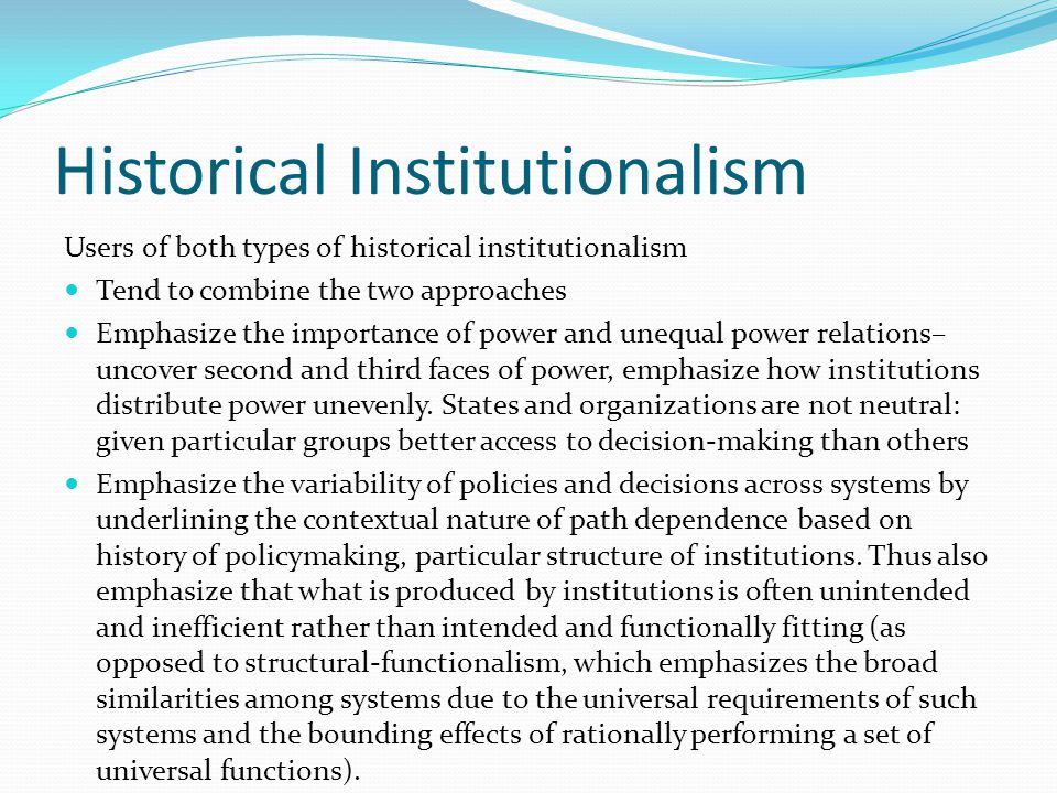 historical institutionalism
