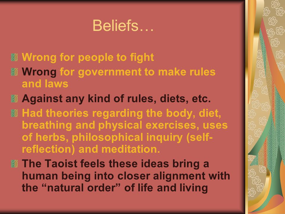 Beliefs… Wrong for people to fight