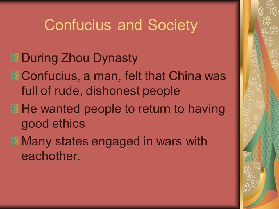 Confucius and Society During Zhou Dynasty