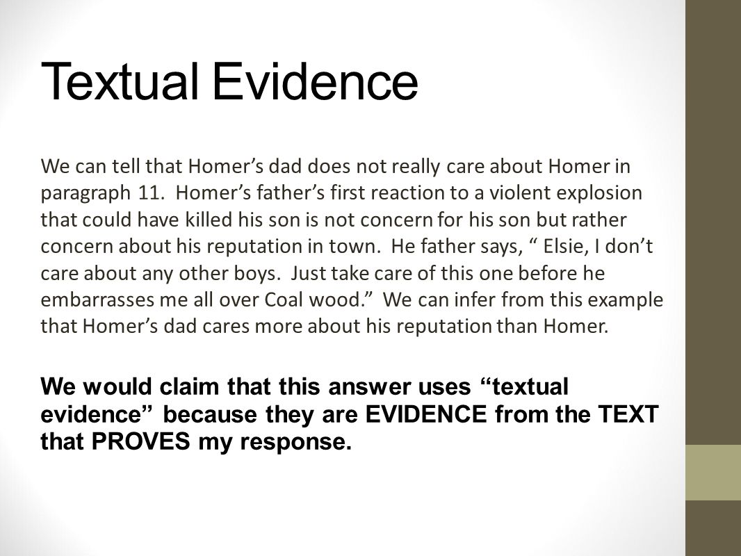 Textual Evidence