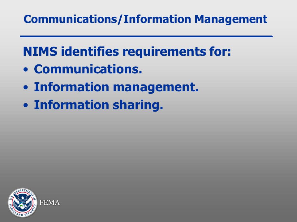 Communications/Information Management