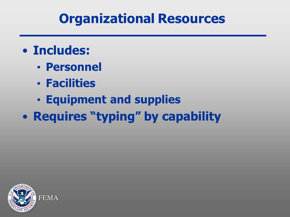 Organizational Resources