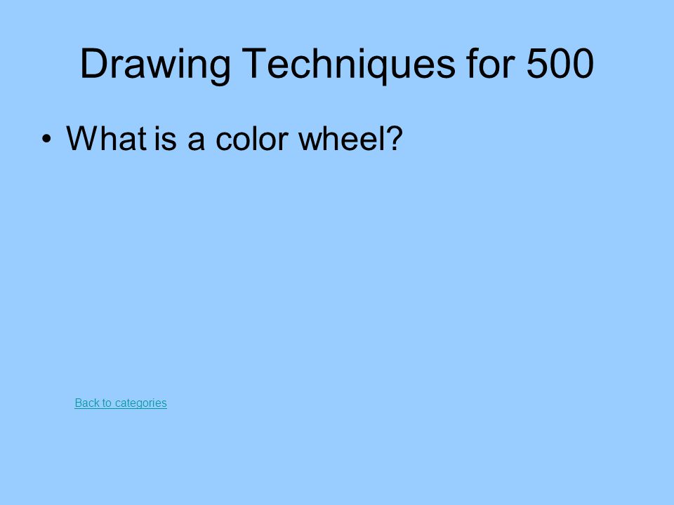 Drawing Techniques for 500