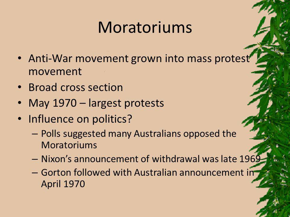 Moratoriums Anti-War movement grown into mass protest movement