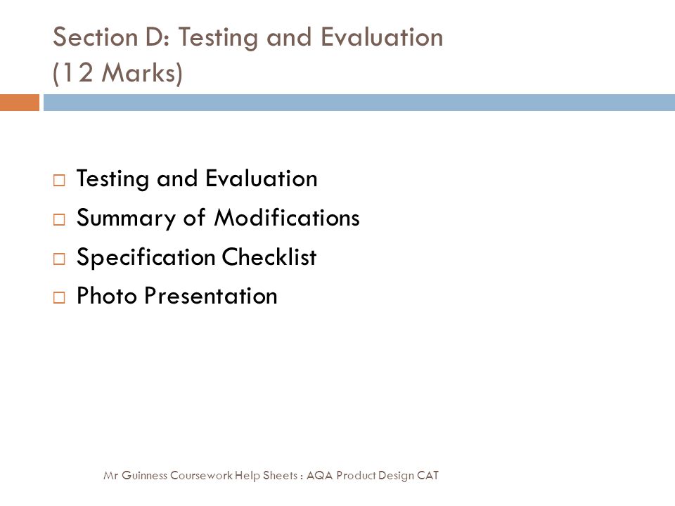 Section D: Testing and Evaluation (12 Marks)