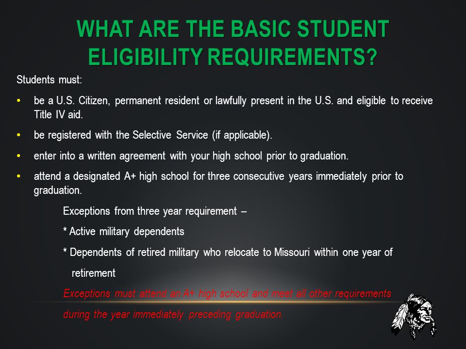 What are the basic Student eligibility requirements