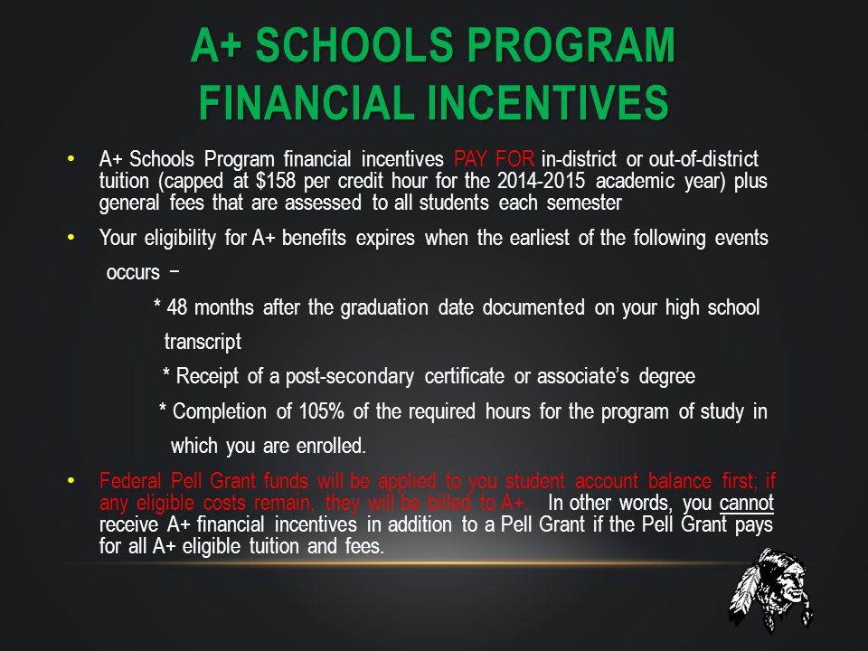 a+ schools program financial incentives