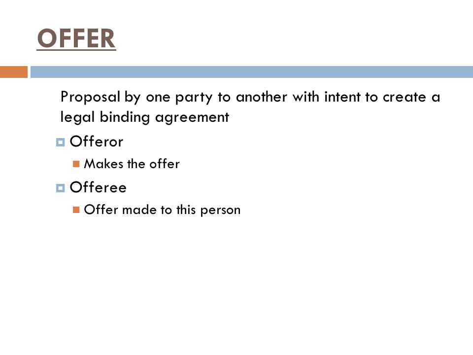 difference between offer and proposal in law