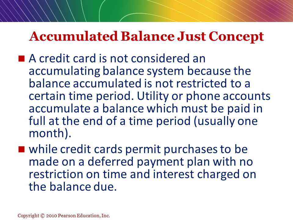 Accumulated Balance Just Concept