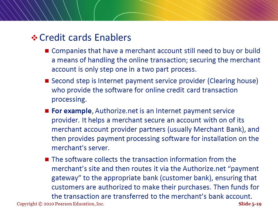 Credit cards Enablers