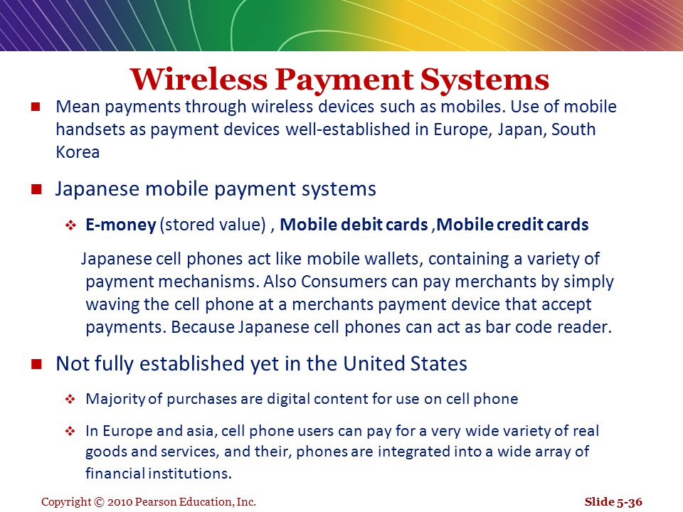 Wireless Payment Systems
