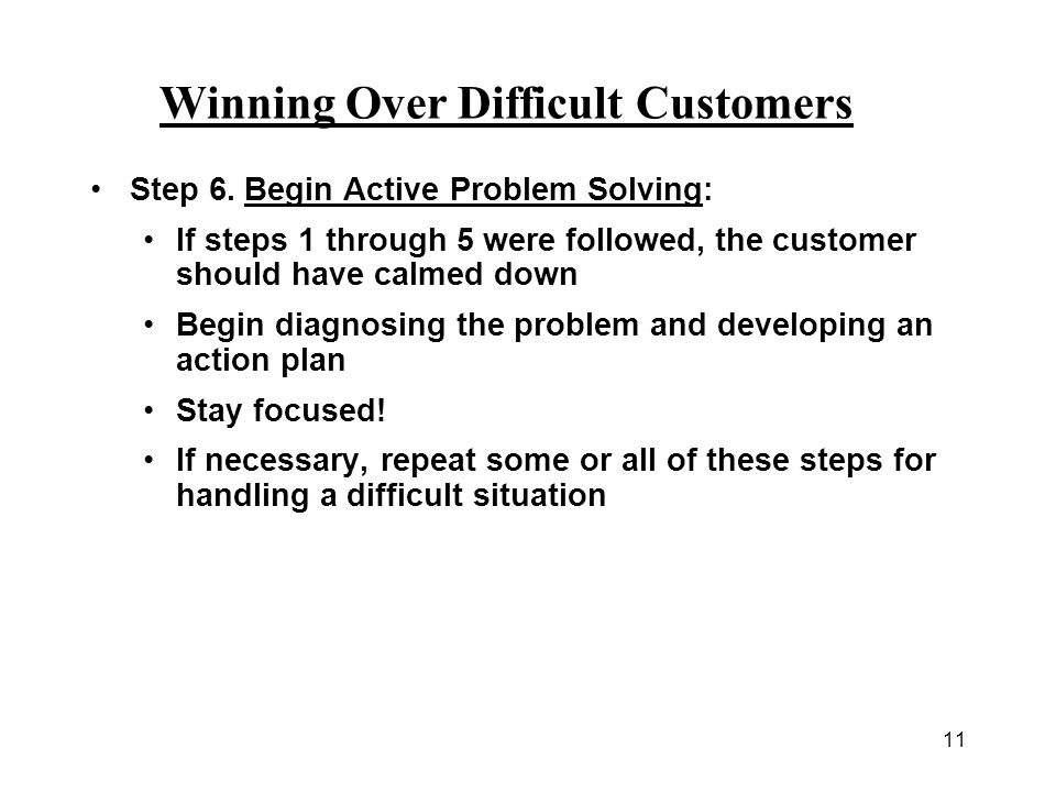 Winning Over Difficult Customers