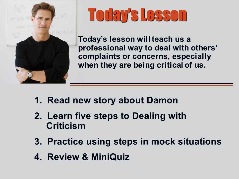 Today’s Lesson 1. Read new story about Damon