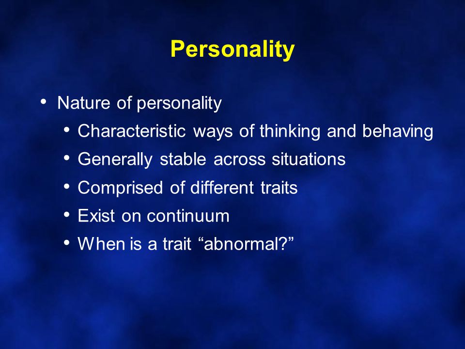 Personality Disorders I (Chapter 12) April 14, 2014 PSYC 2340: Abnormal ...