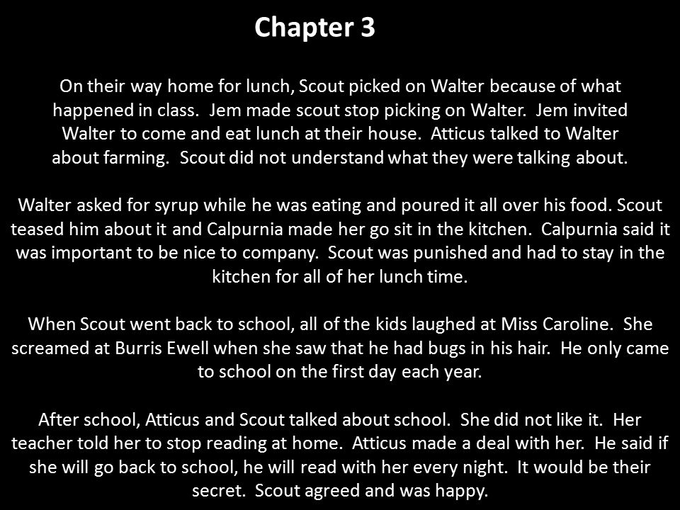 Chapter 3 On their way home for lunch, Scout picked on Walter because of what.