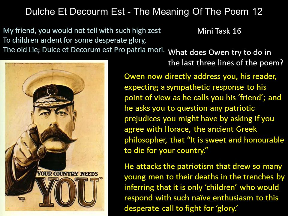 Dulche Et Decourm Est - The Meaning Of The Poem 12