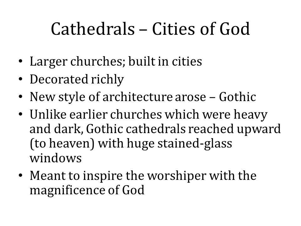Cathedrals – Cities of God