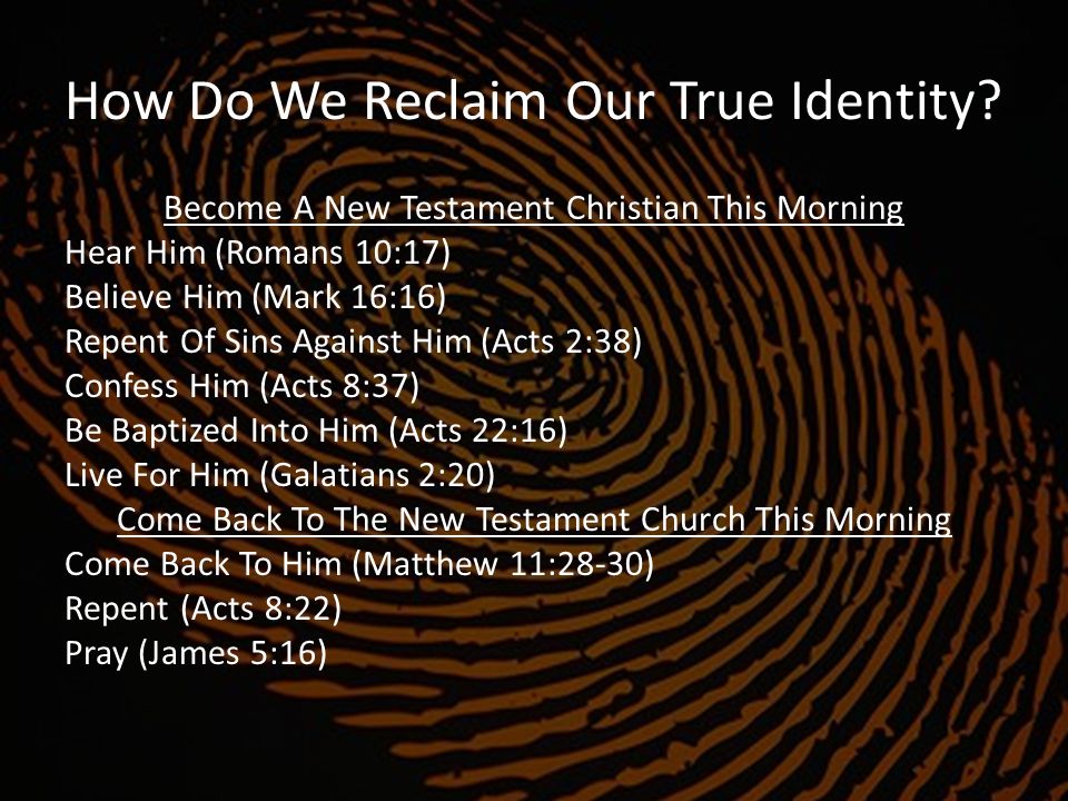 How Do We Reclaim Our True Identity