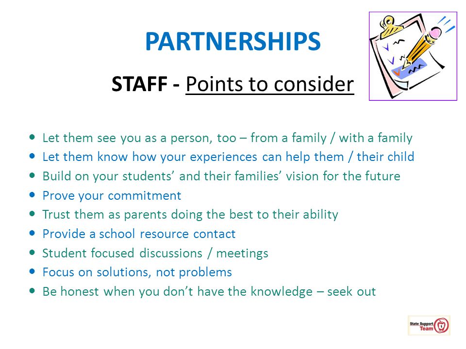 STAFF - Points to consider