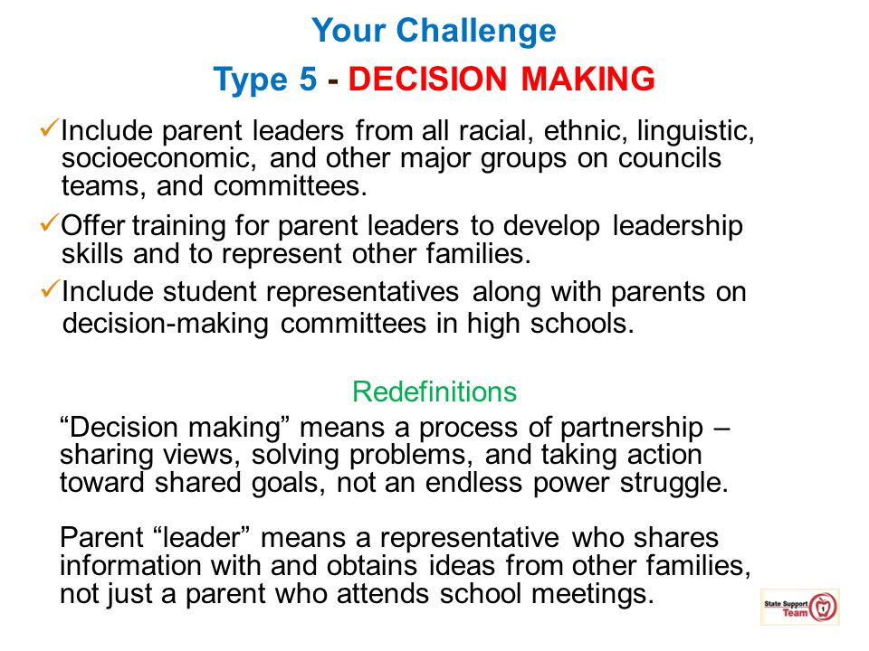 Your Challenge Type 5 - DECISION MAKING