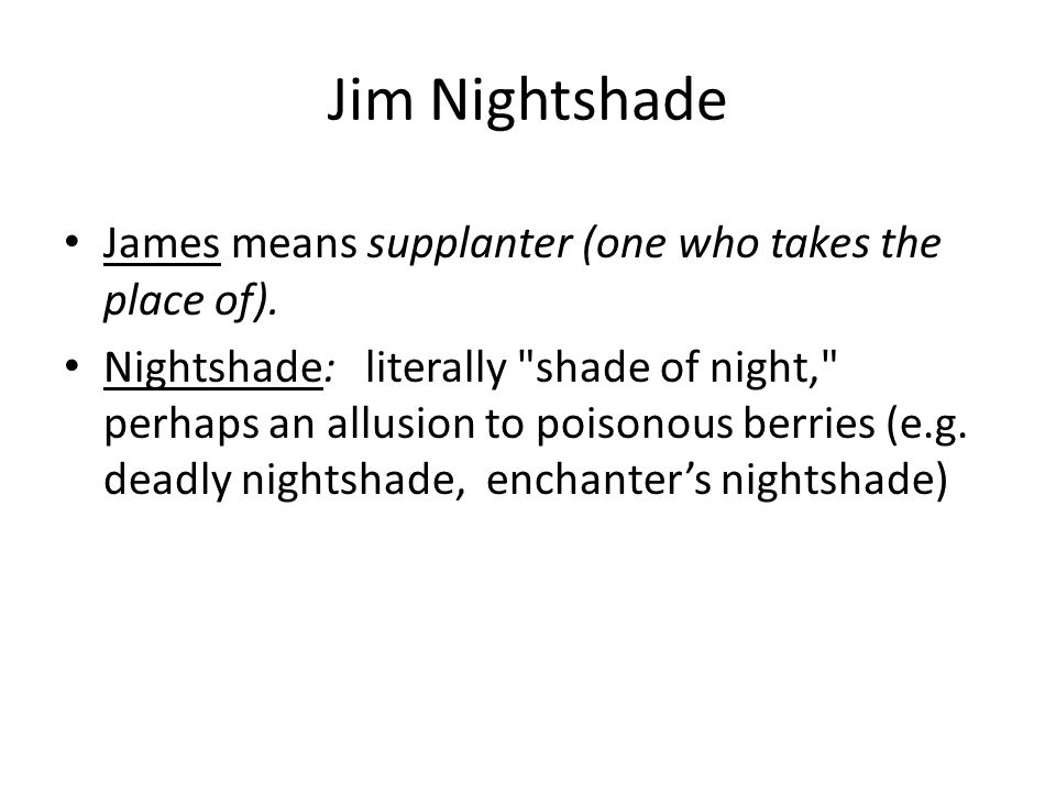 jim nightshade