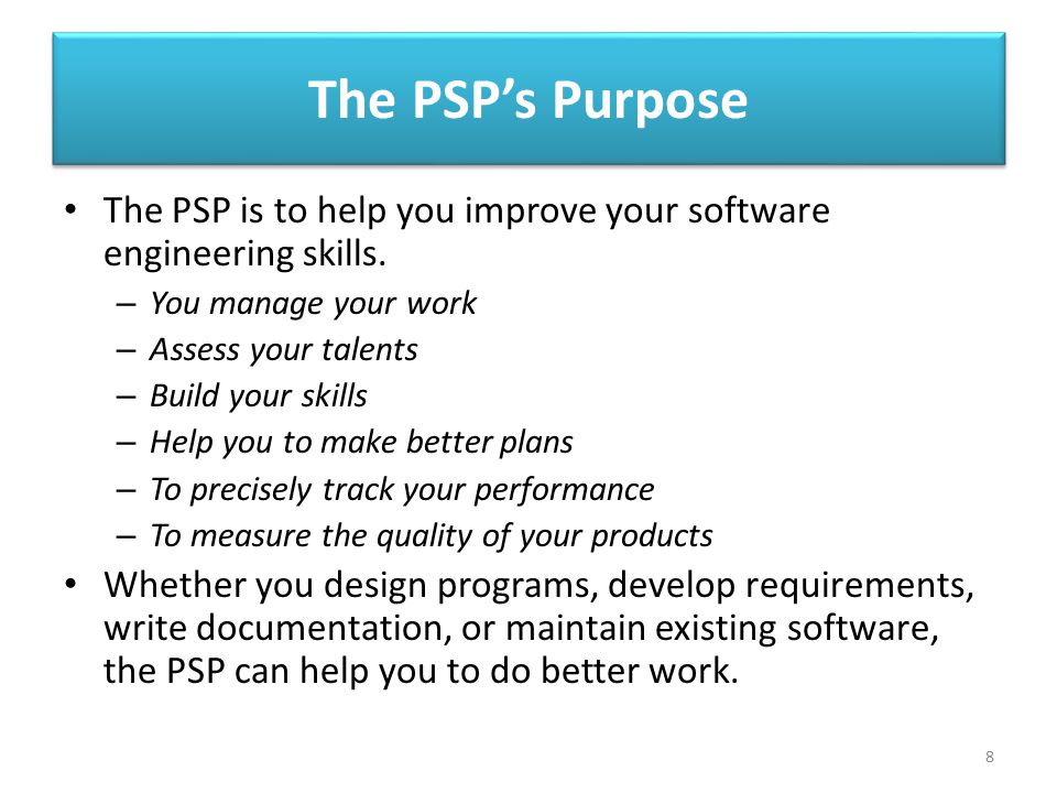 Introduction to The Personal Software Process and The Team Software Process  Dr. Kaan Kurtel. - ppt video online download