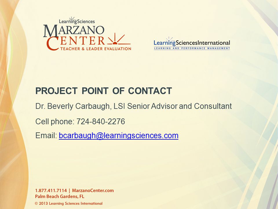 PROJECT POINT OF CONTACT Dr