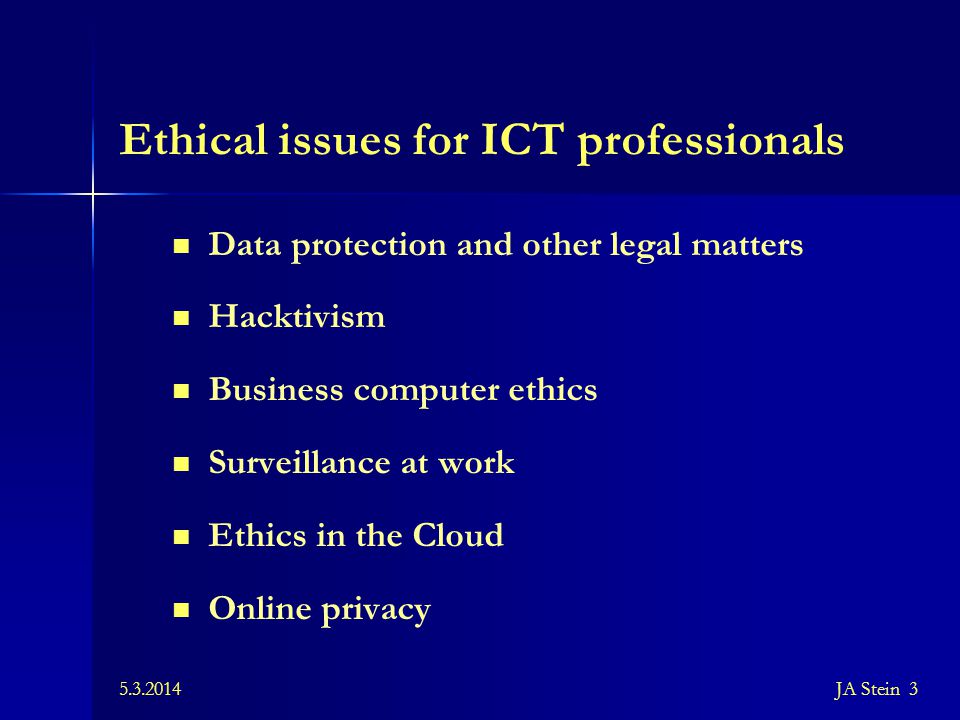 ethical issues in ict