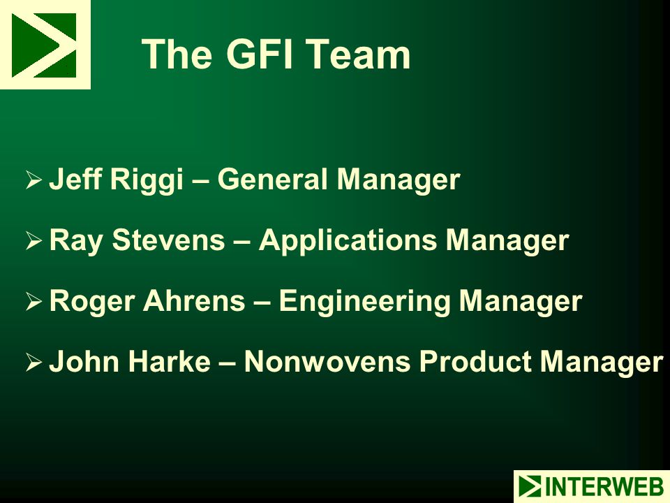 The GFI Team Jeff Riggi – General Manager