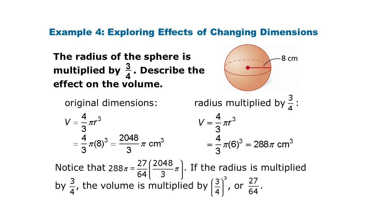 Example 4: Exploring Effects of Changing Dimensions