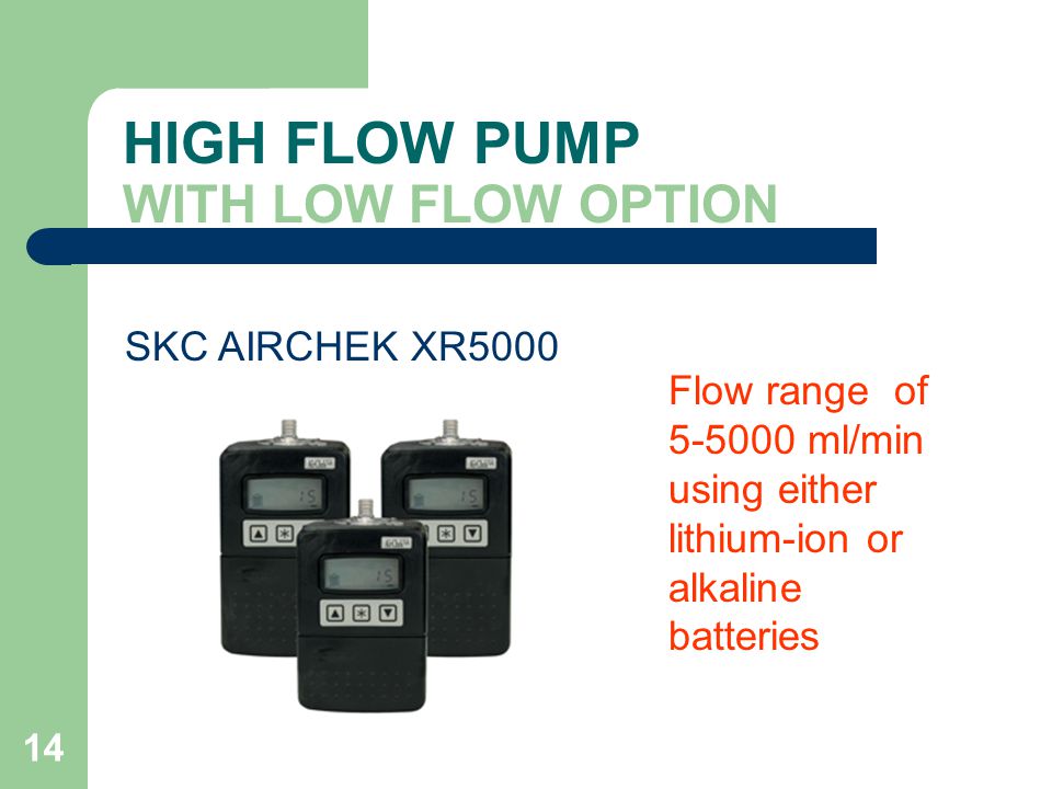 HIGH FLOW PUMP WITH LOW FLOW OPTION