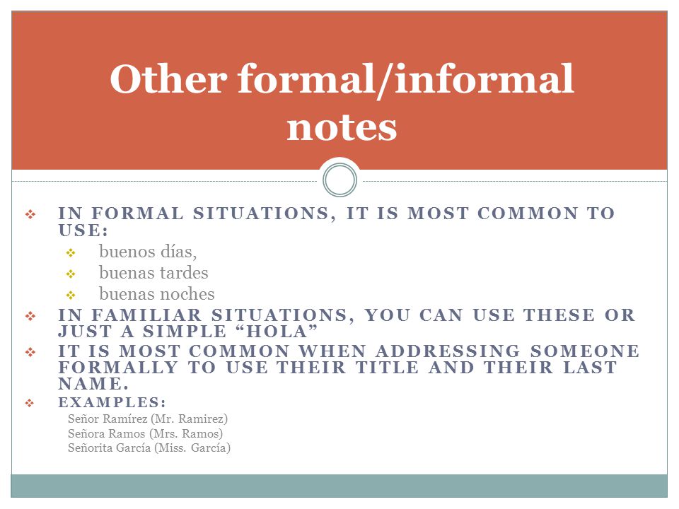 Other formal/informal notes