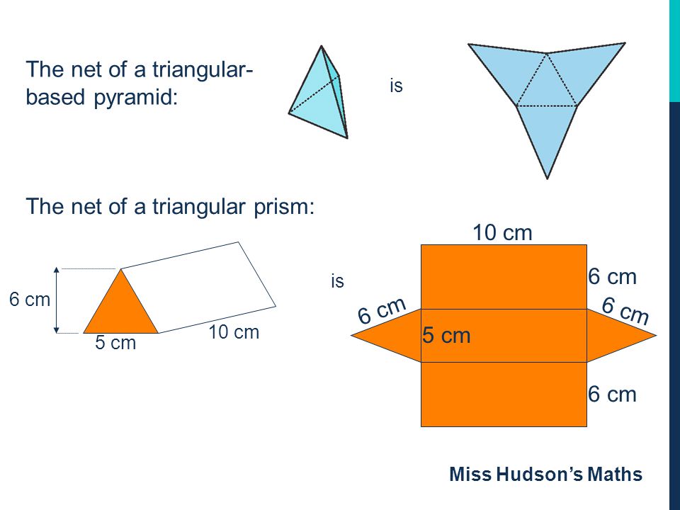 The net of a triangular-based pyramid: