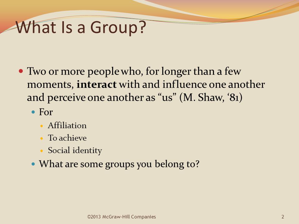 The Psychology of Groups