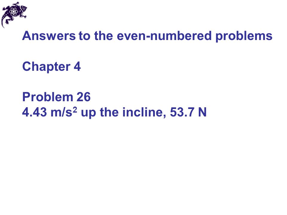 Answers to the even-numbered problems