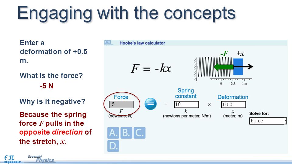 Hooke S Law This Lesson Introduces Forces From Springs And Hooke S Law F Kx The Presentation Begins By Describing Types Of Springs And Distinguishing Ppt Video Online Download