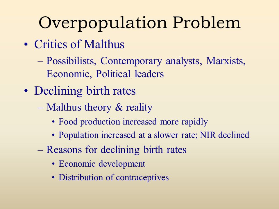 Overpopulation Problem